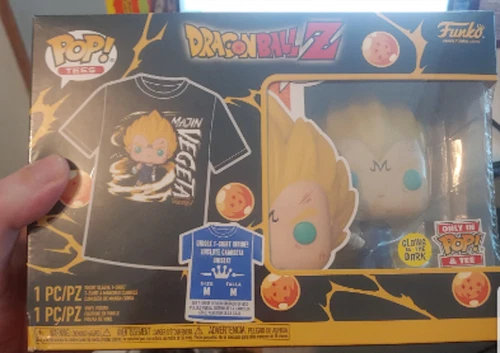 Majin Vegeta Funko Pop + Tee Dragon Ball Z Medium T- Shirt Exclusive Glow New
