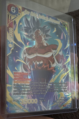 Bandai DBS Card Game Son Goku Instinct Surpassed BT17-139 SCR EN