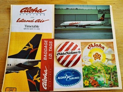 ALOHA AIRLINES Vintage Collection  Postcard ALOHA Button Fits 8x10 Frame