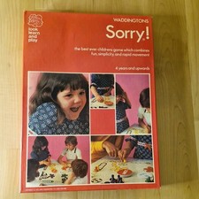 Vintage Sorry! Board Game - Waddingtons 1977 - Look Learn Play Age 4+ - Complete