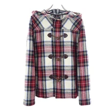 A.P.C. Check Pattern Jacket S Red x White x Black With hood Women