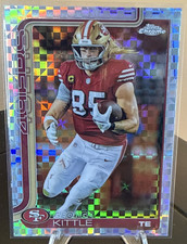 topps chrome checkerboard george kittle san francisco 49ers nfl card
