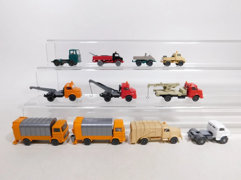11x wiking H0 1:87 Model, Defects, Unimog MB: Garbage Truck 64n +37n etc# - Image 2 of 4