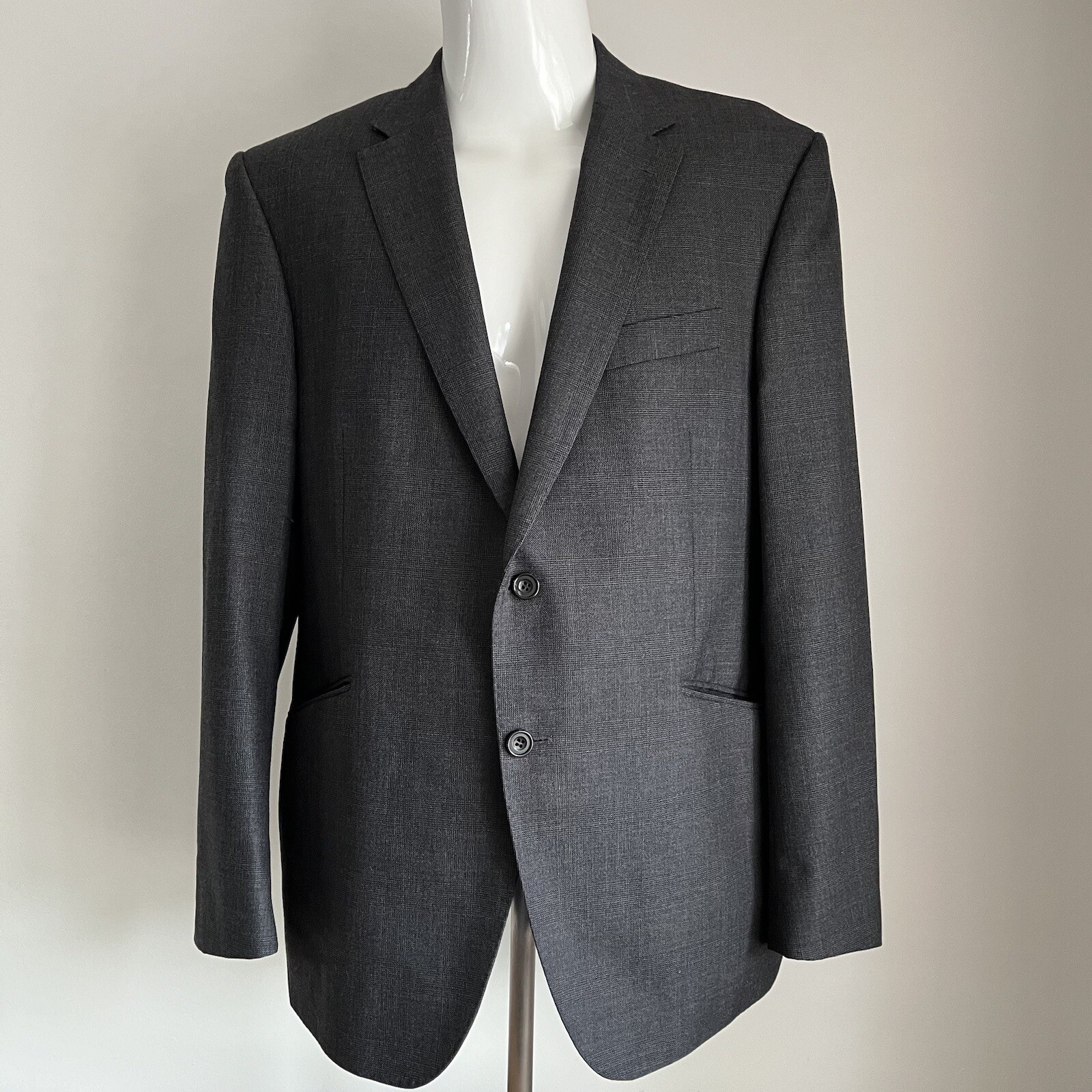 FILA Blazer giacca monopetto Alfred Brown Saville Row M&S antracite taglia UK 44