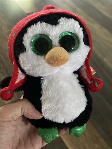 Peluche Ty Beanie Boos 9" FREEZE il Pinguino con Cappello Vacanze Invernali Natale - Foto 8 di 10
