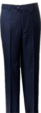 Men's Pants 100 Wool Flat Front Col. Navy Art.101W