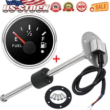 150-300mm Boat Fuel Level Sensor Sender with 52mm Fuel Level Gauge 240-33ohms US