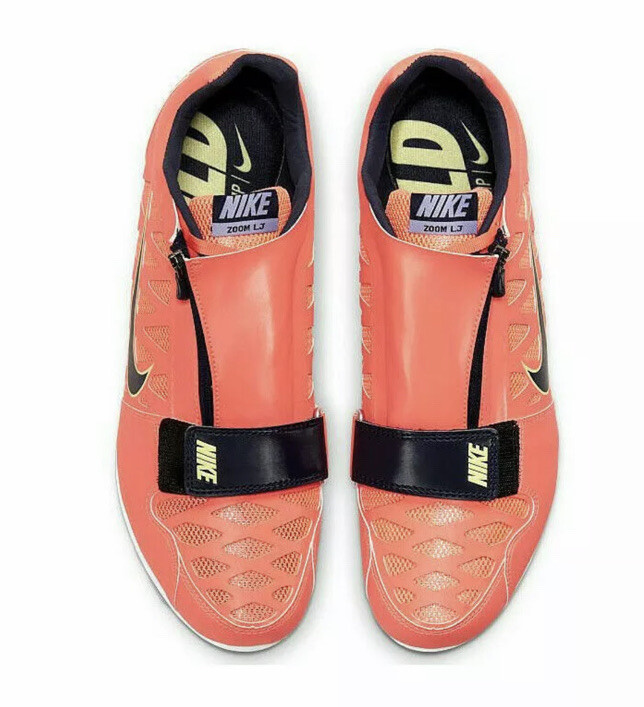 Nike Size 10.5 Zoom LJ 4 long jump track bright mango shoes