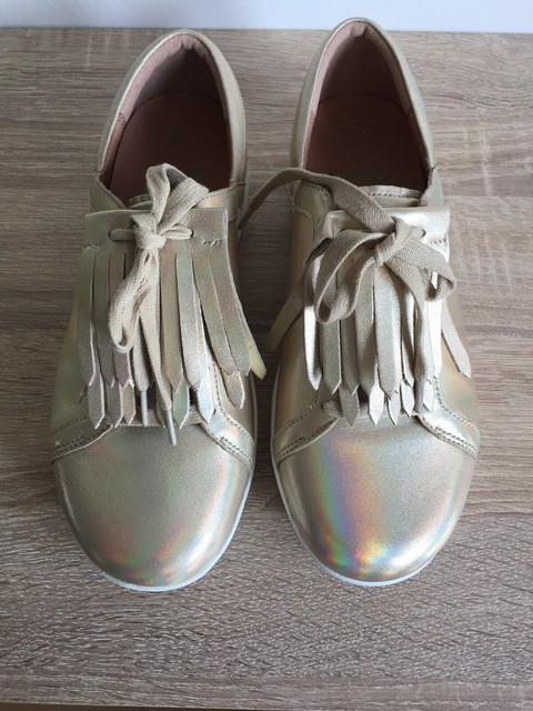 fitflop gold trainers