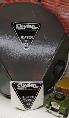 Land Rover Series 86 88 107 Vintage Clayton Heater Label Decal Badge 