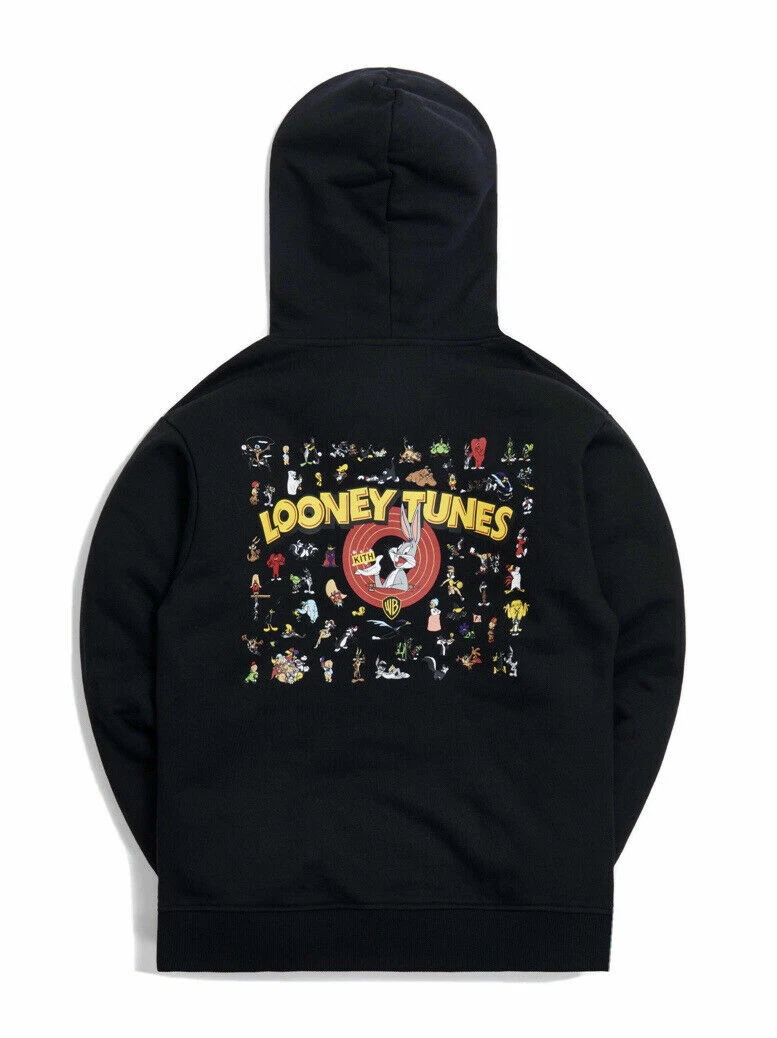 Kith X Looney Tunes That's All Folks Hoodie Black Size Medium KH2497-100