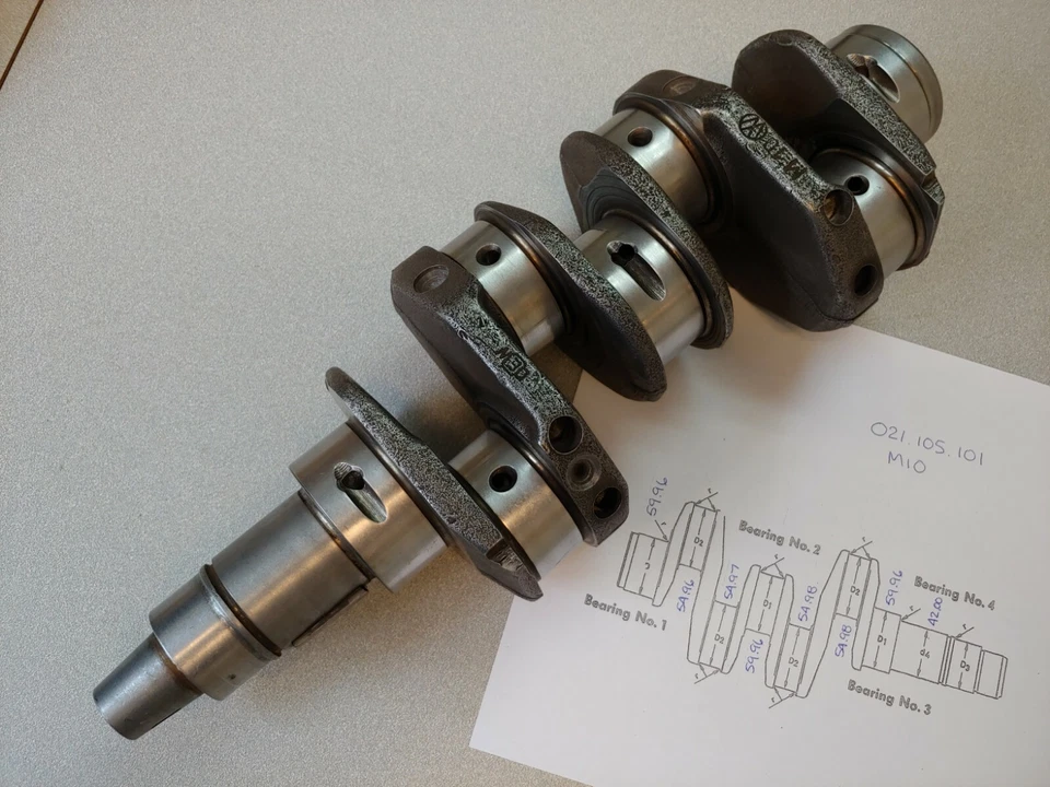 MUY BONITO CIGÜEÑAL USADO ORIGINAL ORIGINAL PORSCHE 914 1.7 1.8 STD STD M10 Foto 3 de 4