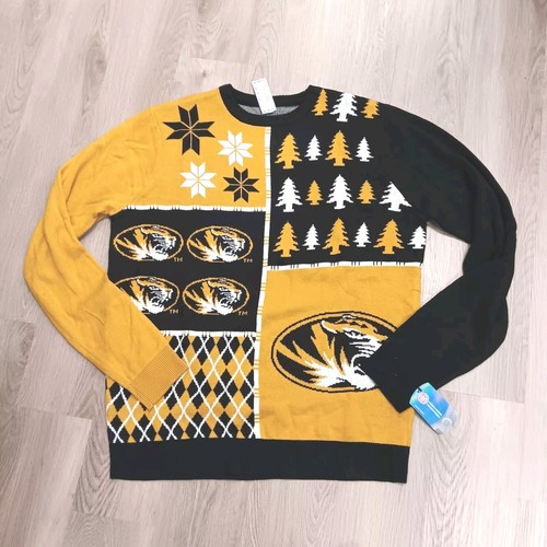 Yellow Missouri Tigers Knitted Fair Isle Crew Neck Pullover Size XL - Picture 2 of 4