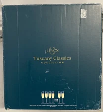 Lenox Tuscany Classics Collection  Champagne Party Flutes 8 oz Set of 6 Boxed