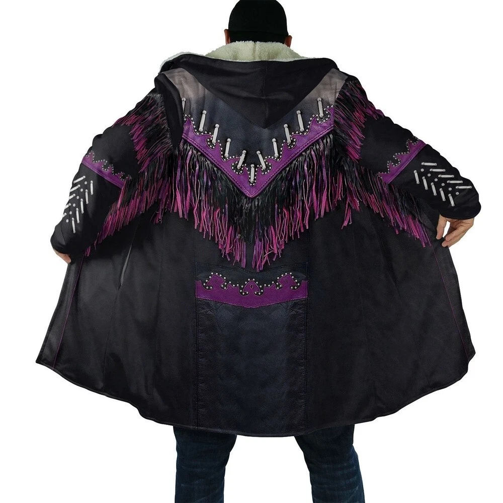 Cool Boy Native American 3D All Over Printed Hooded Cloak Coat