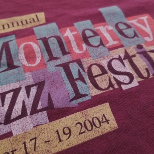 Vintage Monterey Jazz Music Festival T Shirt Y2K 47th Annual 2004 Men's Size L - Picture 3 of 11