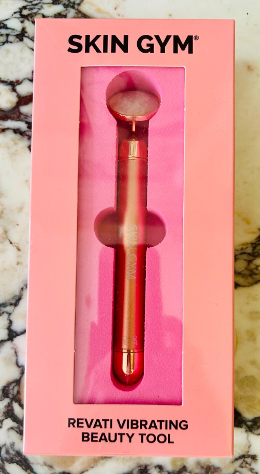 Skin Gym Revati Rose Quartz Vibrating Massage Beauty Tool NIB Gift Quality