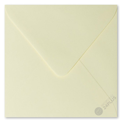 25x Briefumschläge feuchtklebend Zart Creme 10,0x10,0cm (100x100mm)