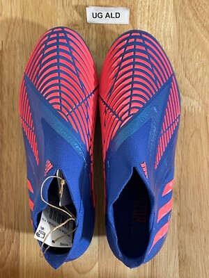 Adidas Predator Edge+ FG Blue/Red Soccer Cleats Size Men's 6.5