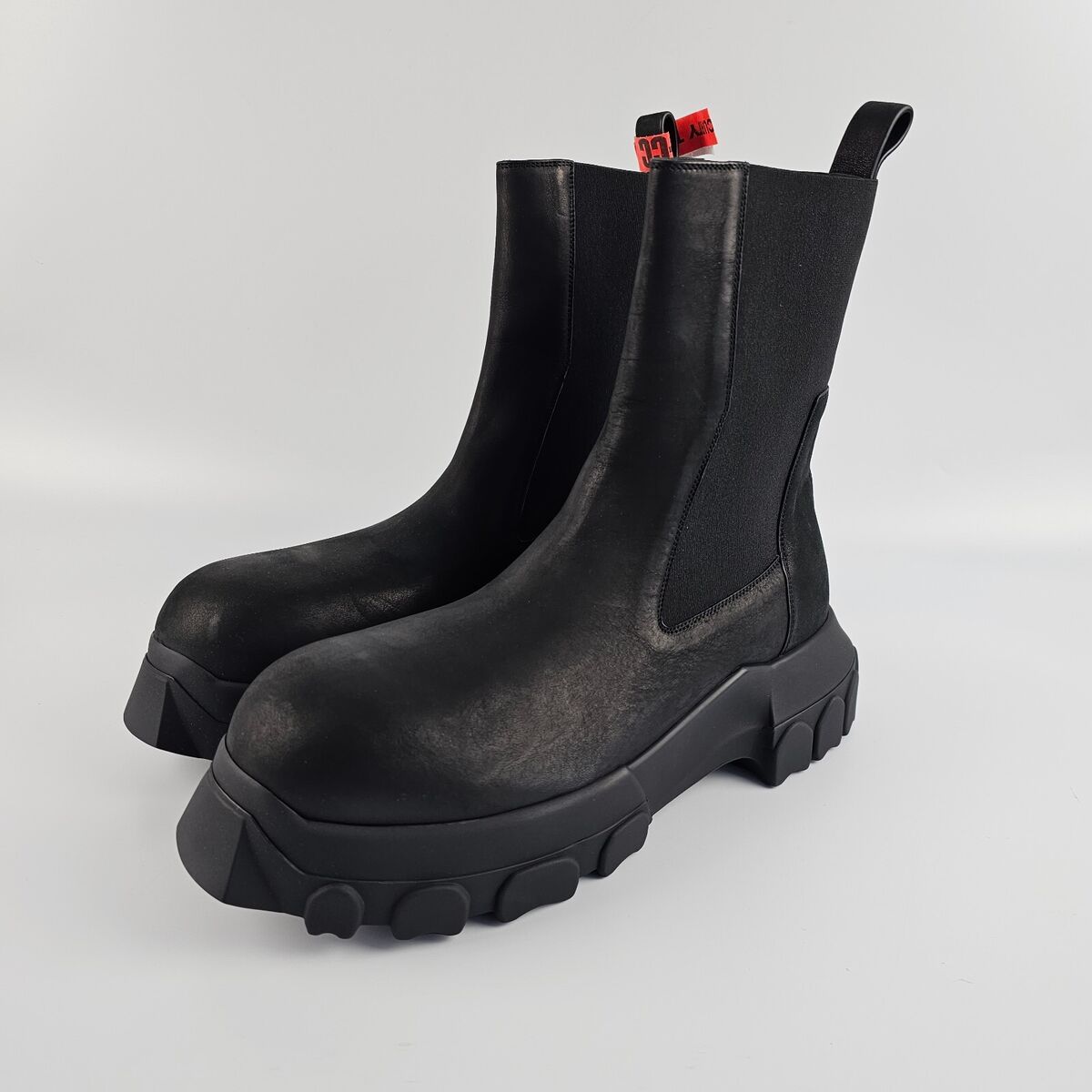 RICK OWENS Hollywood Beatle Bozo Tractors $1410 Black Nubuck RICK OWENS Hollywood Beatle Bozo Tractors $1410 Black Nubuck