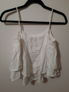 white flowy crop top