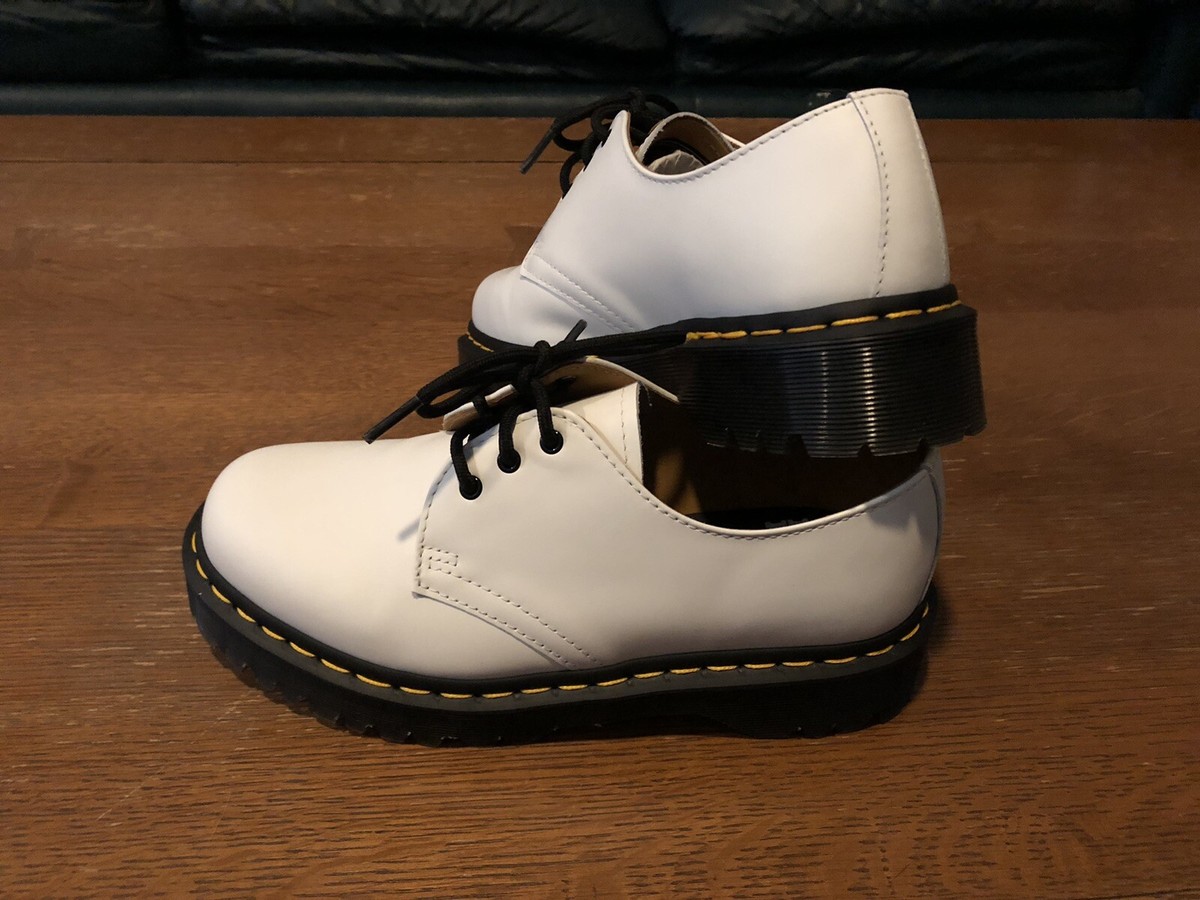 Dr Martens White 1461 BEX SMOOTH LEATHER OXFORD SHOES Men 7 Women