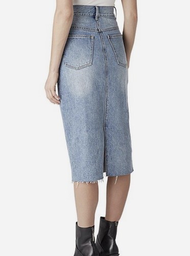 Camilla & Marc Denim Midi Skirt Size 8 Mid Blue (C &M) - Picture 3 of 11