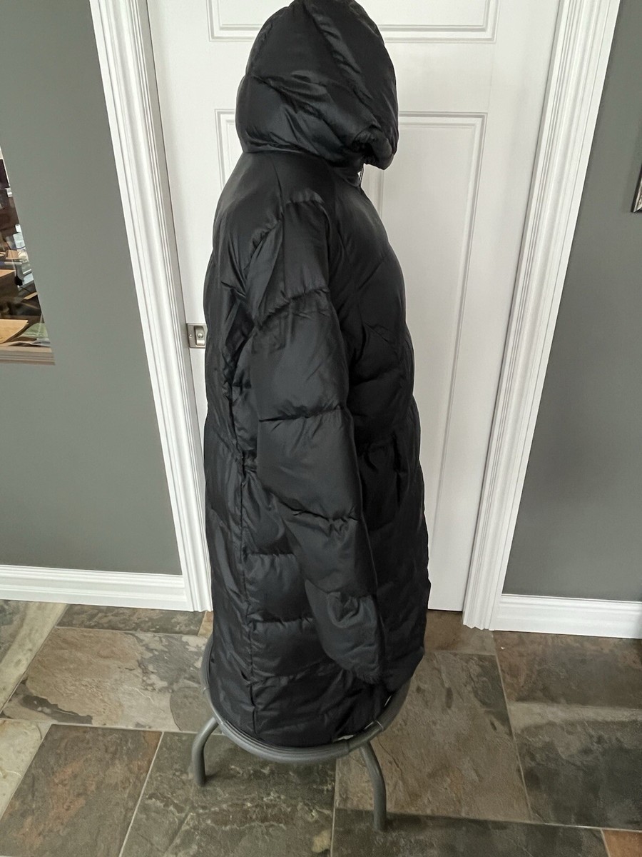 COLUMBIA Puffect Long Quilted Jacket Women's Size XL Black 2-way