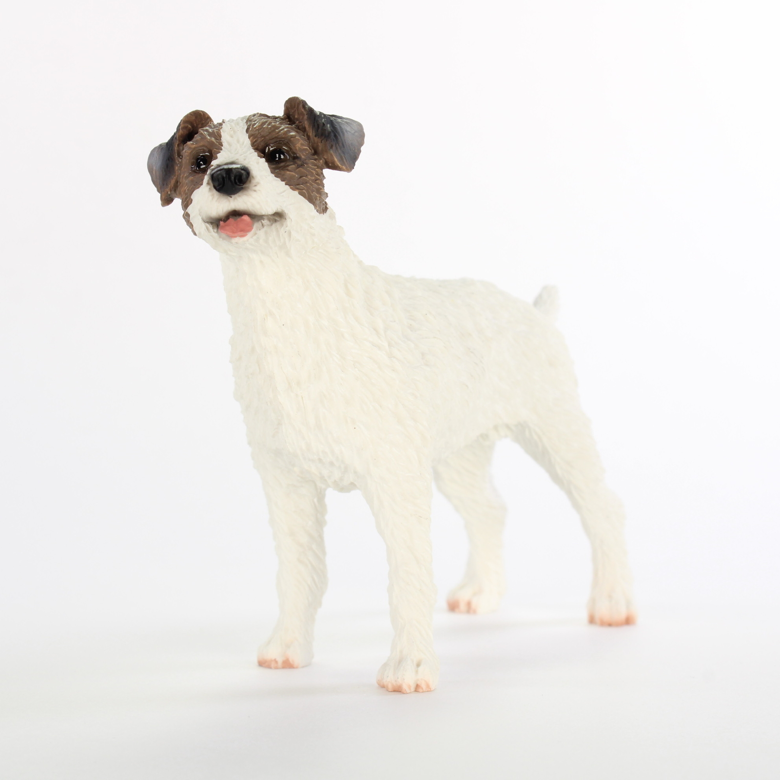 Jack Russell Terrier Figurine Hand Painted Collectible Statue Brown Rough