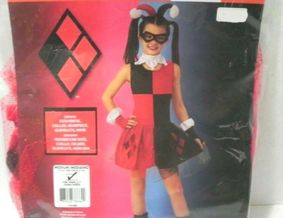 Dc Batman Harley Quinn Costume Girls Child Size M Medium 8 10 New Ebay