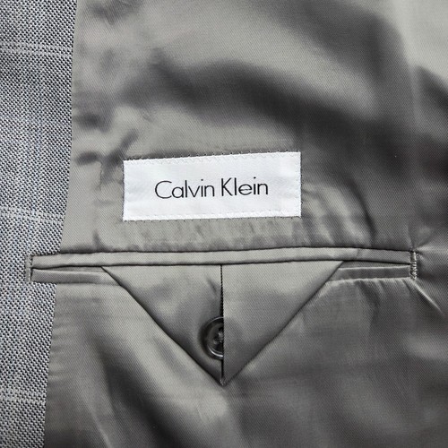 Men Size 42 S CALVIN KLEIN Blazer Suit Jacket Sport Coat - color Gray - Picture 7 of 8
