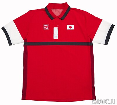 Uniqlo x Kei Nishikori Dry-EX Polo Shirt Tokyo Olympics Red