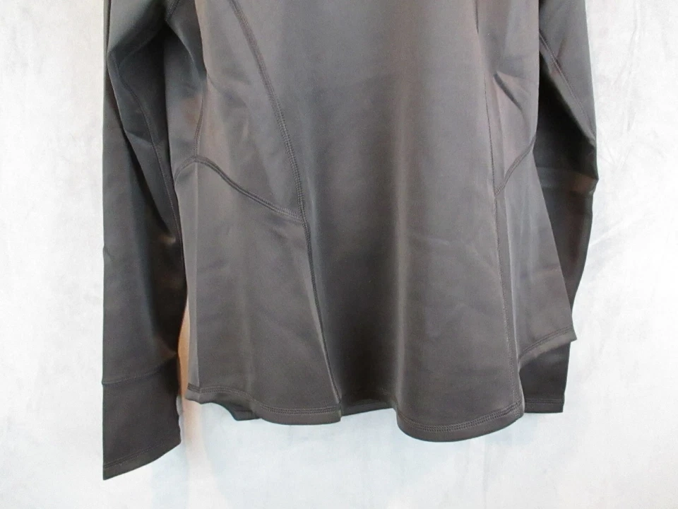 NYDJ Shirt Womens Large Black Scuba Hooded Activewear Base Layer Stretch Sporty - Image 3 of 4