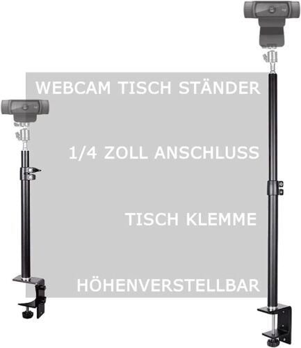 Tisch Klemme Stativ Halterung für Webcam Höhenverstellbar Klemm Ständer Halterun - Bild 1 von 6