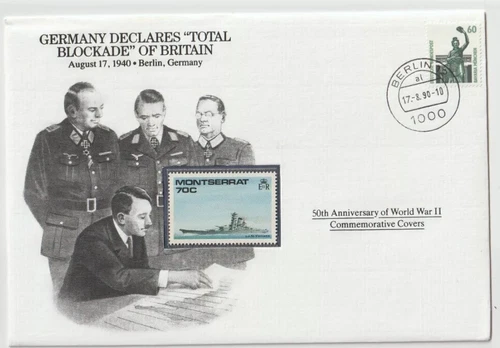 17/8/1990 Germany FDC - WW II - Germany Declares "Total Blockade" of Britain