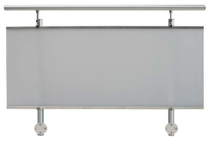 Af3 Alu Gelanderset Mit Acryl Glas Weiss Satiniert Seitl Montage Treba Frewa Ebay