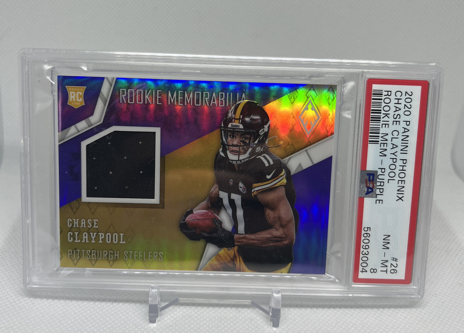 Chase Claypool Panini Phoenix Rookie Memorabilia #26 Purple