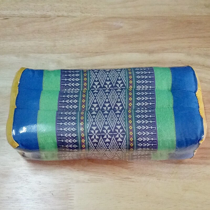 Cojín de almohada de algodón tailandés yoga reposacabezas meditación KAPOK 100 % relleno Foto 2 de 4