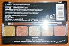 ONE NYX GLITTER CREAM PALETTES GCP05 BRONZE GODDESS 0.35oz EACH SEALED SEE DESCR