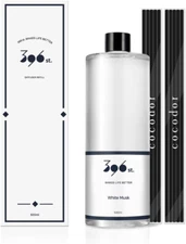 Reed Diffuser Oil Refill, Whitemusk, 16.9Oz(500Ml), 10 Fiber Reed Sticks/Home 