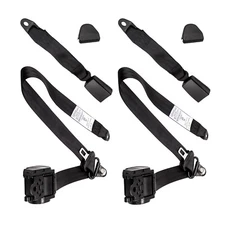 2X 3 Point Retractable Seat Belts for Jeep CJ YJ Wrangler 1982-1995 Adjustable