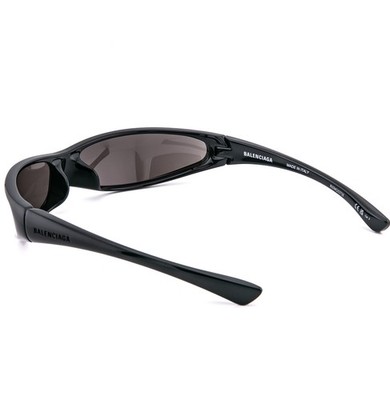BALENCIAGA BB0383S 0383 Blade Slim Wrap Black LOGO Unisex Thin
