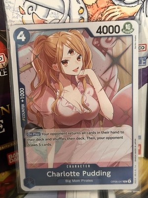     ONE PIECE CARDS GAME- CHARLOTTE PUDDING~Op06-047 R (NM)   
