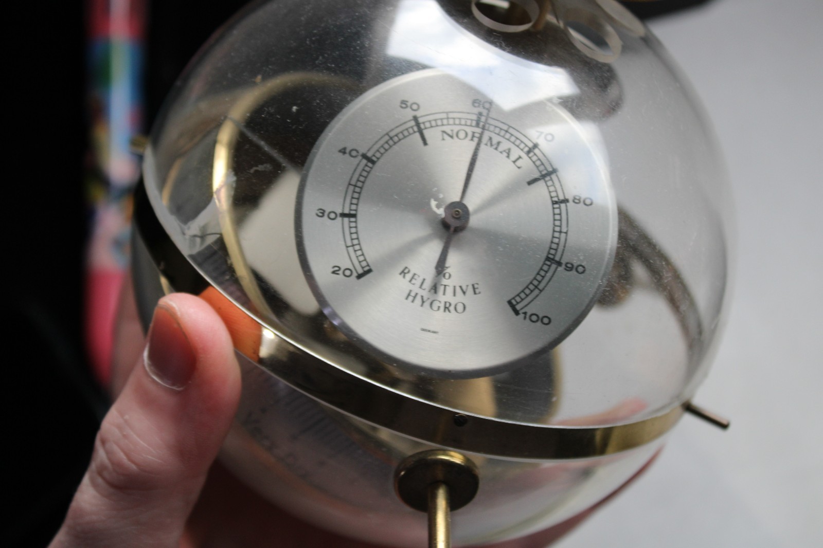 Vintage Sputnik Germany Weather Instrument Barometer Hydrometer Thermometer Rare