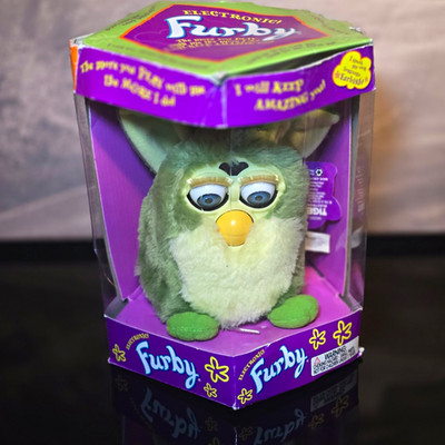 Tiger Furby Electronic Interactive Toy Green/White w/ Box 1999 MPN 70-800