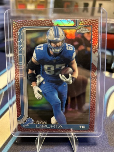 Topps 2024 Topps Chrome Sam LaPorta Rookie #100 Detroit Lions Football Card