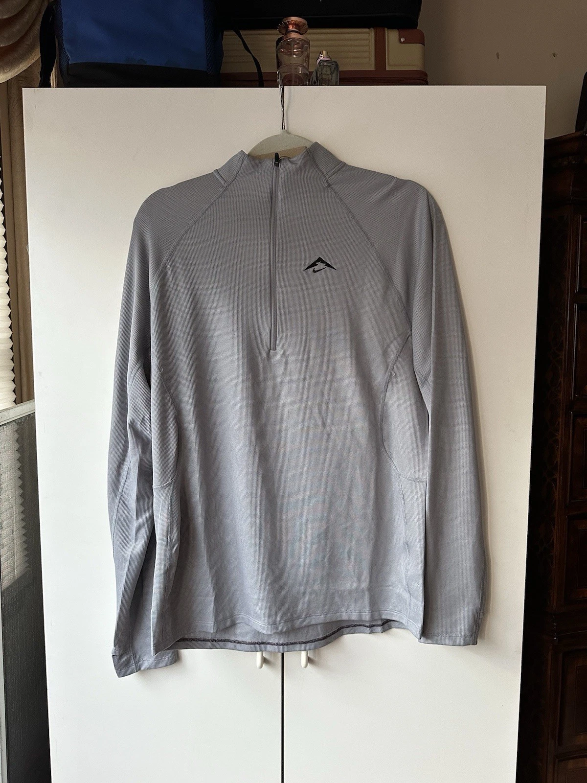 Nike Trail Men's DRI-FIT 1/2 Zip Mid Layer Top Grey Size Small FV9994-078 NEW