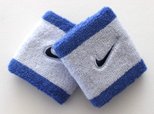 Nike Swoosh Singlewide Wristbands Adult Ghost/Comet Blue/Blue Void