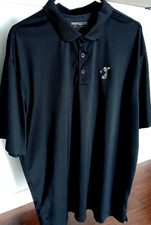 Nike Dri Fit Disney Mickey Mouse Embroidered Golf Polo Shirt Men's 2XL black 