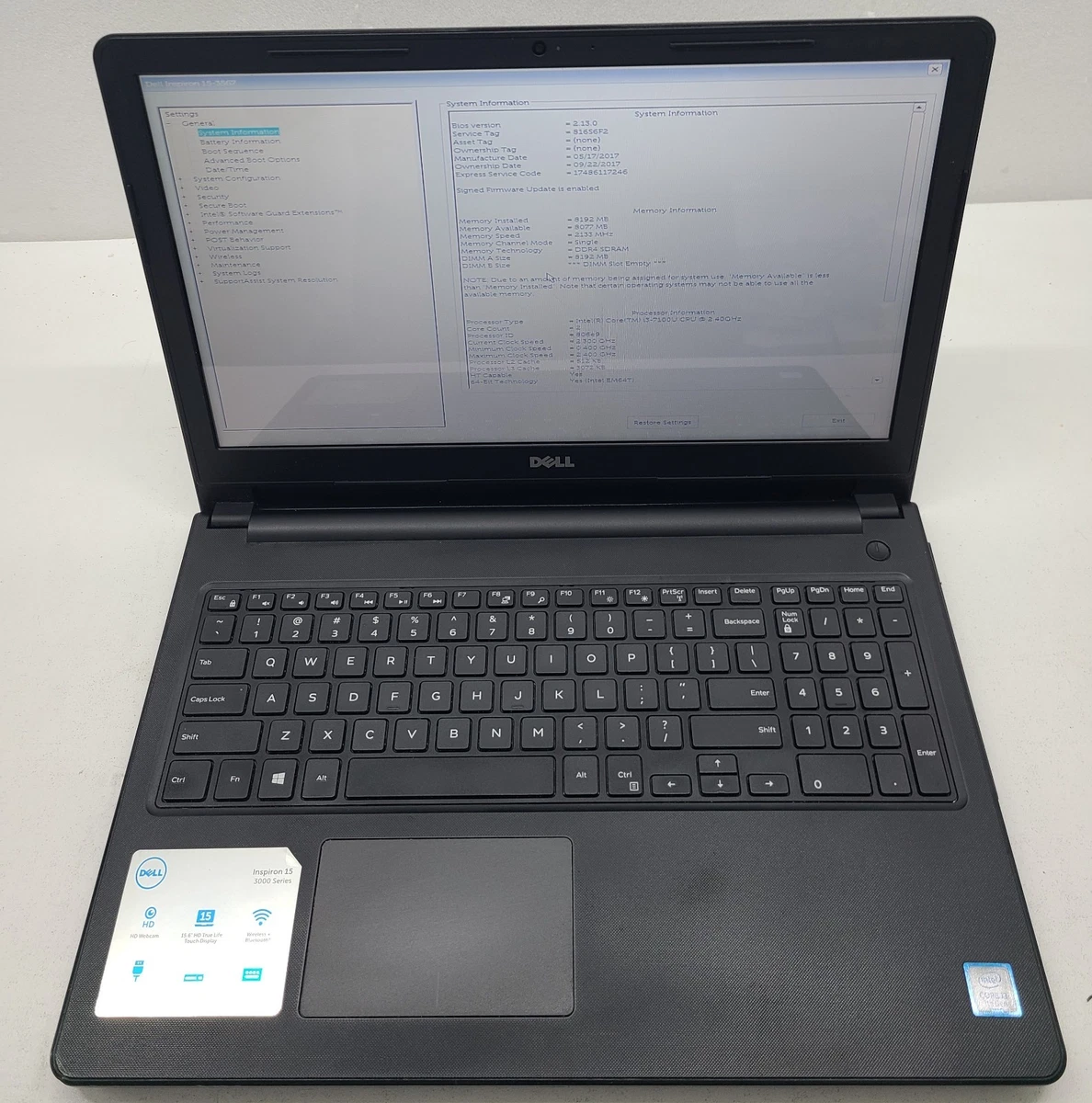 NEC/7th i3/Win11Pro/Office2021/新品SSD/8GB Dell Intel Core i3 7th Gen. 8 GB RAM PC Laptops & Netbooks for